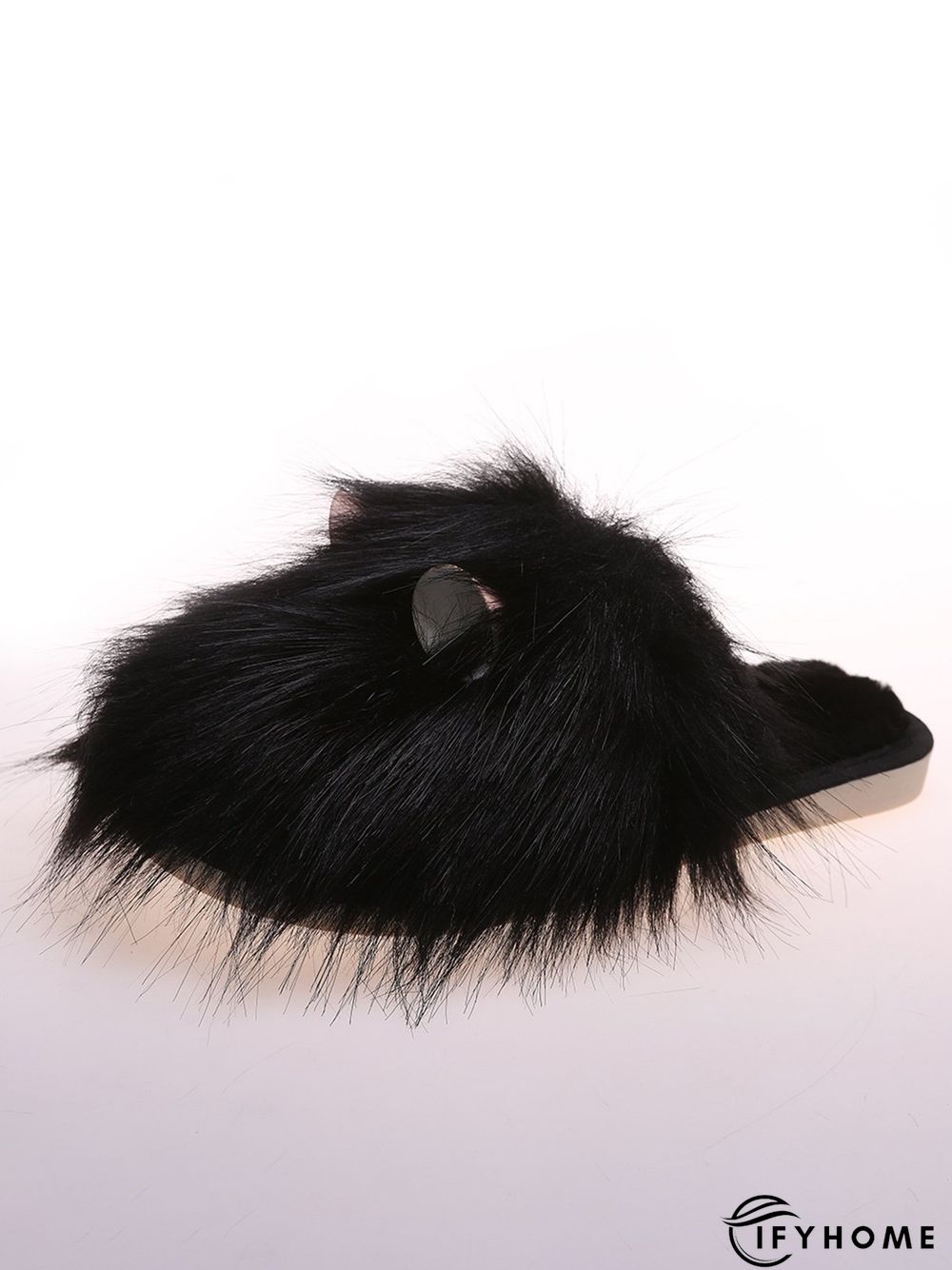 Cute Cat Ears Mohair Warm Fleece Indoor Slippers | IFYHOME