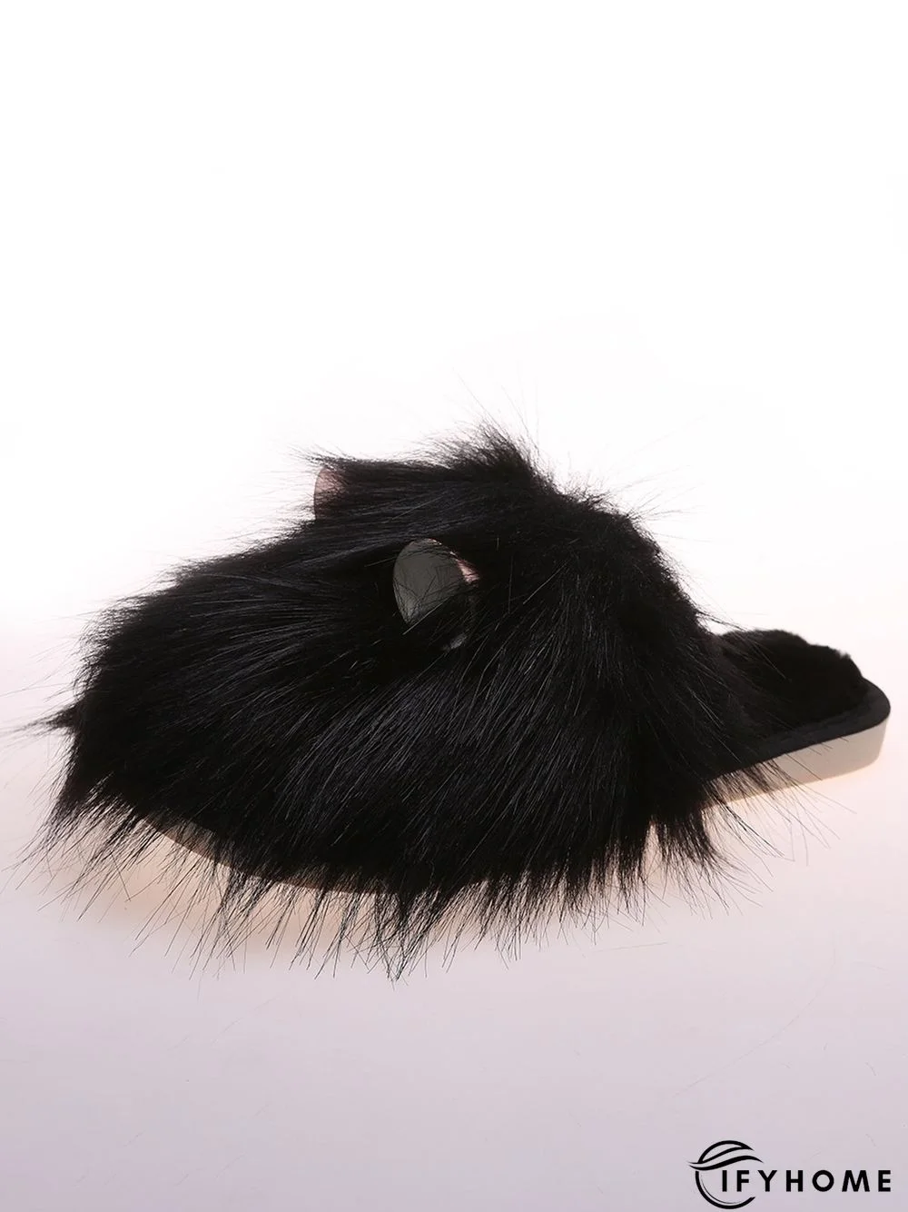 Cute Cat Ears Mohair Warm Fleece Indoor Slippers | IFYHOME