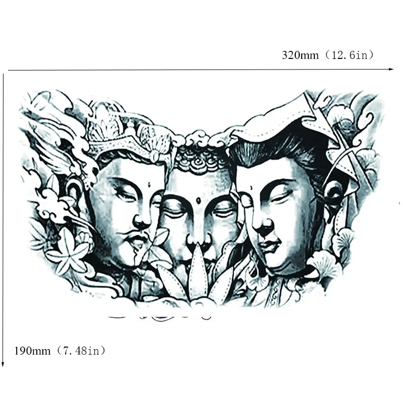 Temporary Tattoos For Men Shoulder Tattoos Large Chest Body Sexy Tattoo Sticker Waterproof Fake Arm Tatoo