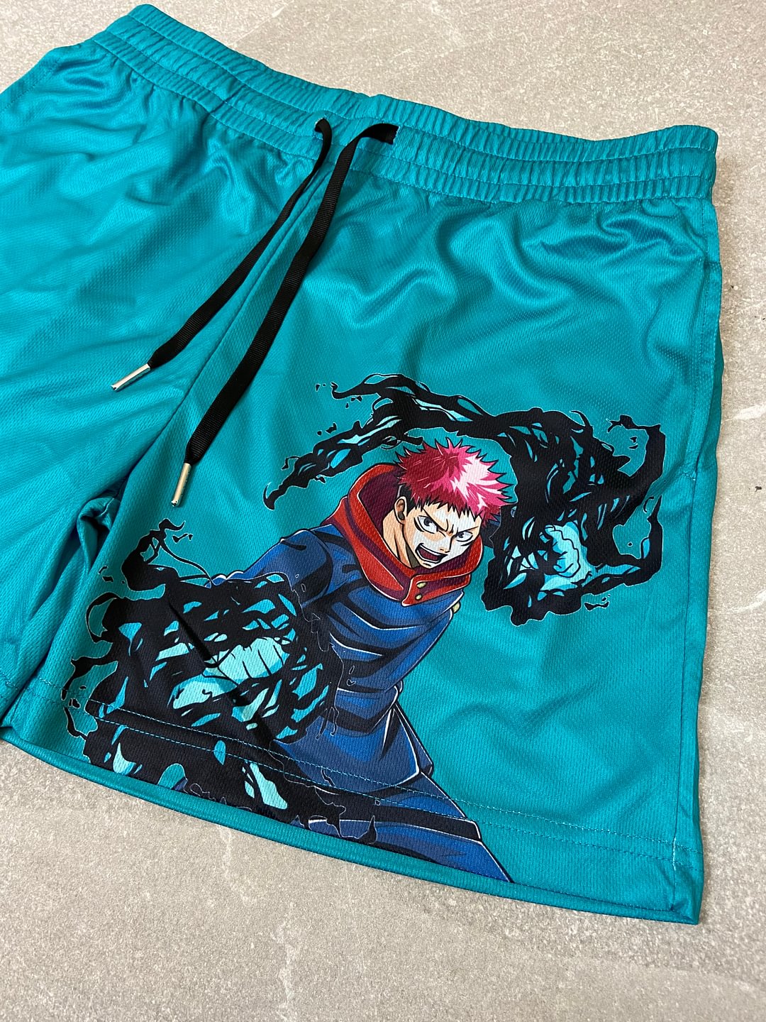Itadori x Sukuna Shorts - Turquoise