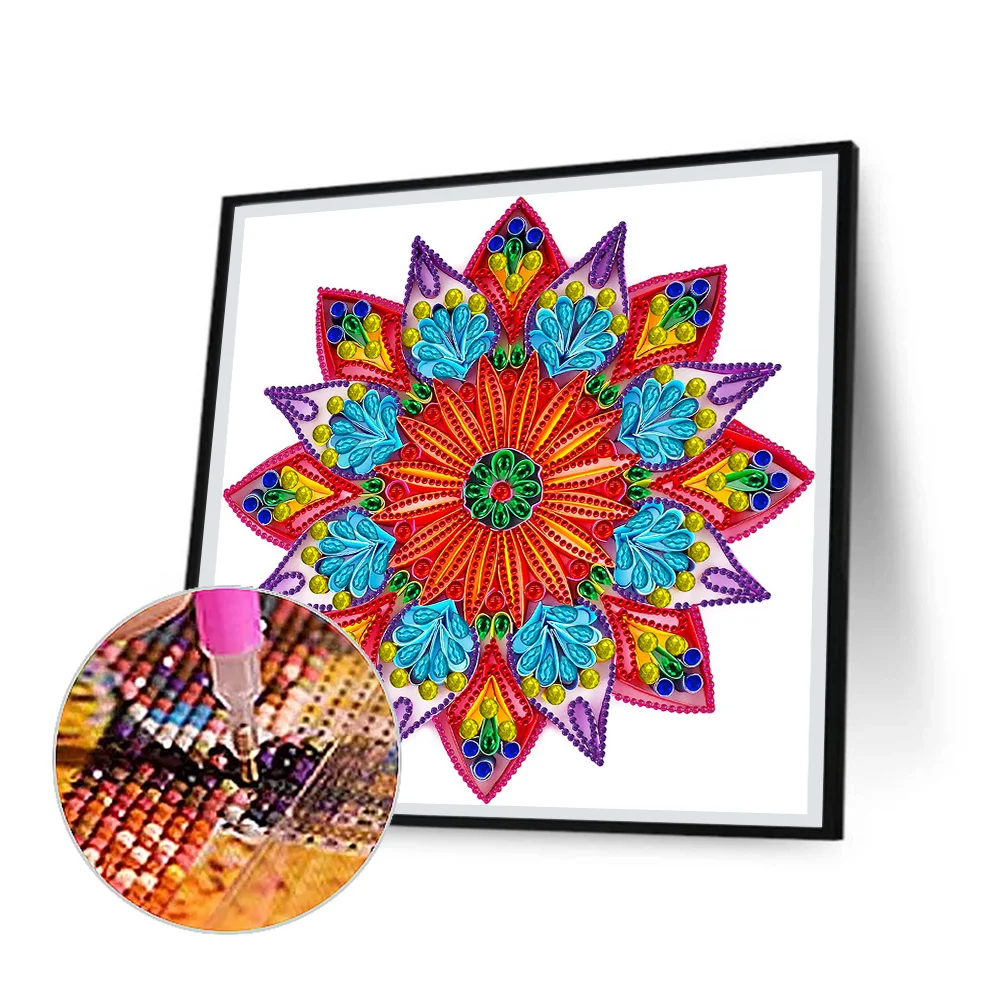 Special Shape Diamond Painting 30*30cm - Quilling Mandala