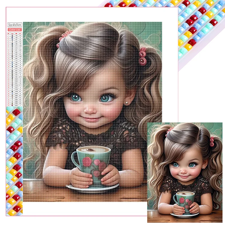 Little Girl 30*40CM (Canvas) Full Square Drill Diamond Painting gbfke