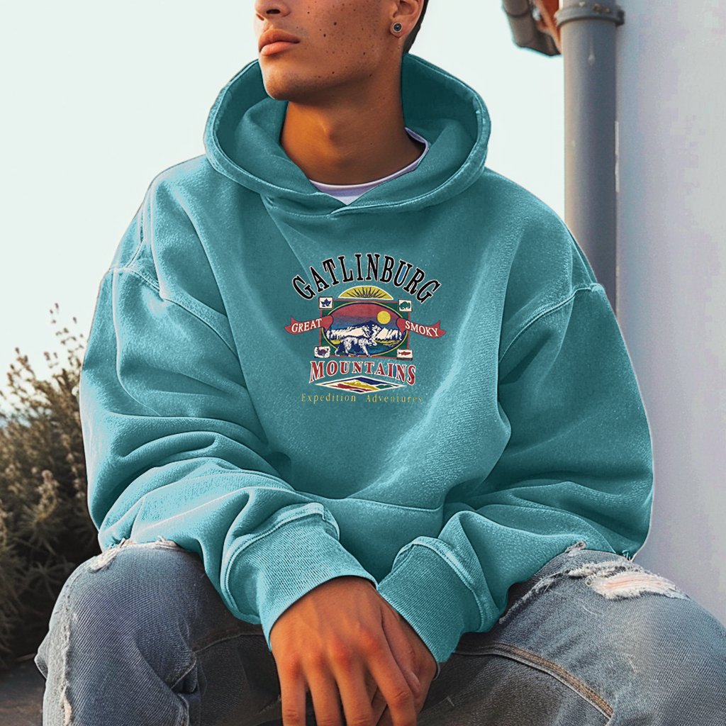 Unisex Vintage GATLINBURG MOUNTAINS Parks Hoodie / [blueesa] /