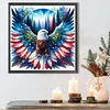 Diamond Painting-DIY Round Part AB Drill Forest Eagle(45*45CM)