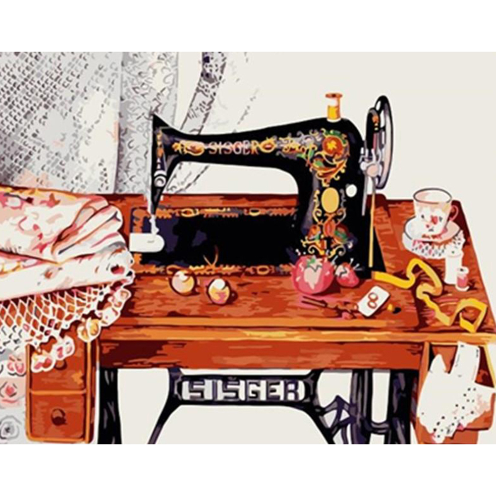 

50*40CM - Paint By Numbers - Sewing Machine, 501 Original