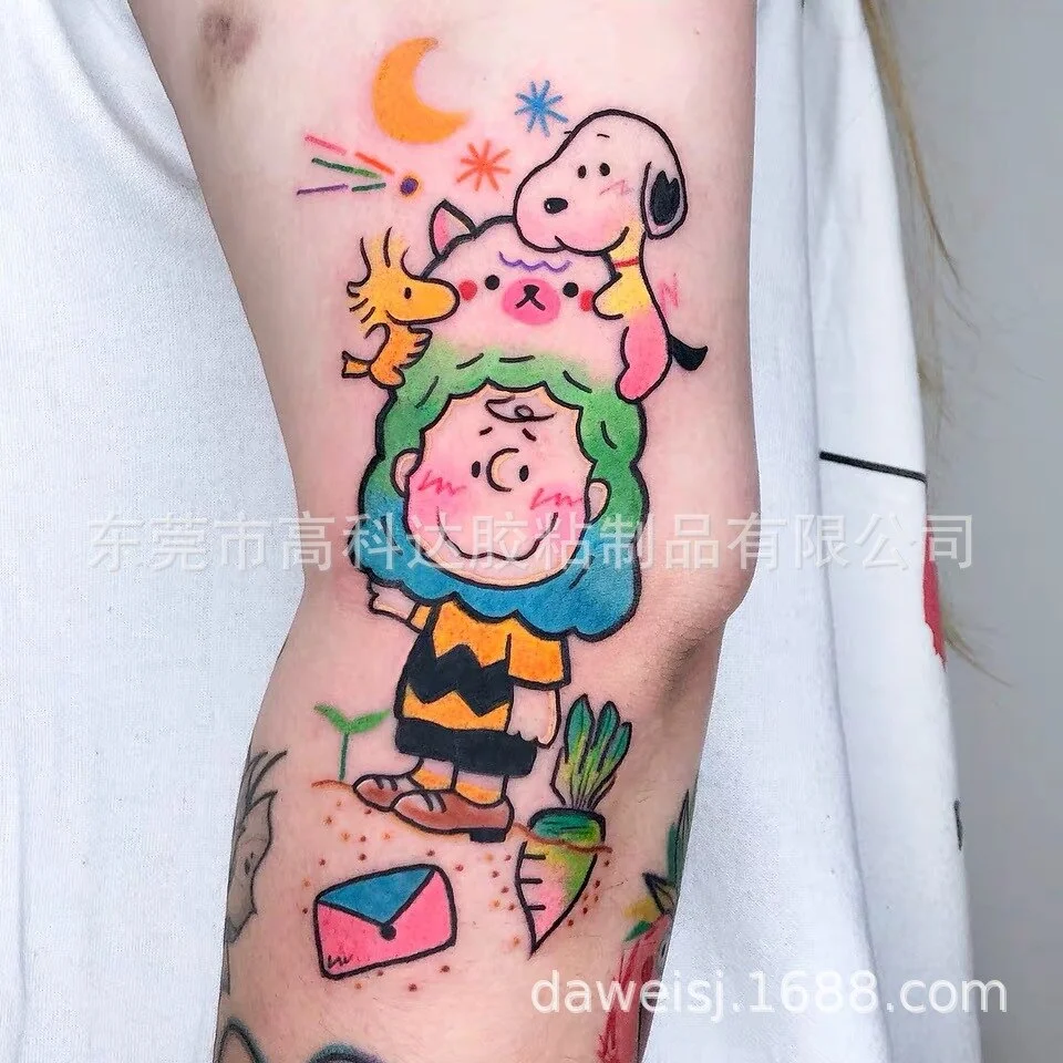 Japanese Cartoon Tattoo Stickers Female Anime Waterproof Cute Sexy Fashion Art Fake Tattoos Lasting Flower Arm Temporary Tattoos