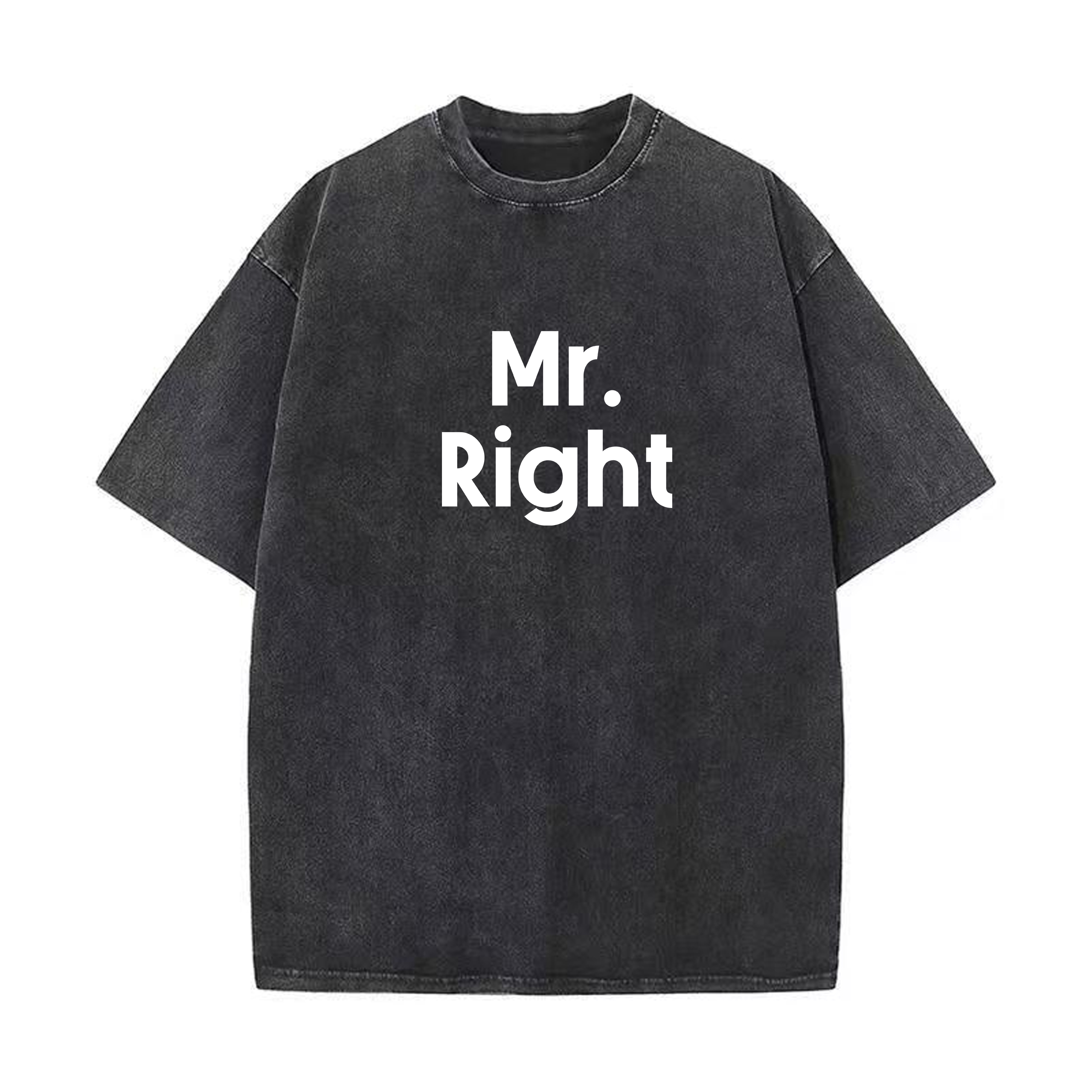 Mr.Right LGBTQ+ Pride Washed Cotton Vintage Men's T-shirt