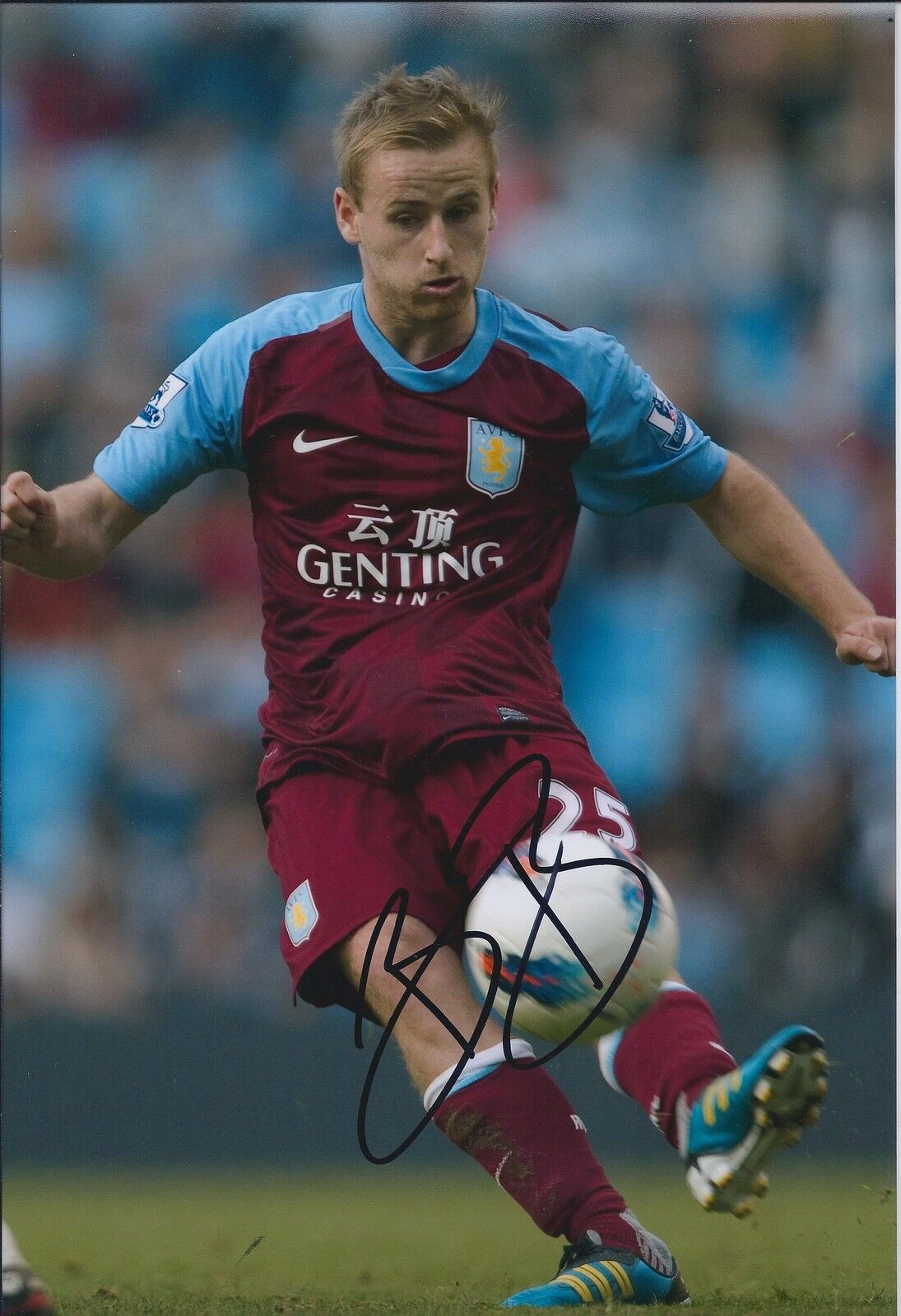 Barry BANNAN SIGNED Photo Poster painting AFTAL Autograph COA Aston Villa Scotland Football