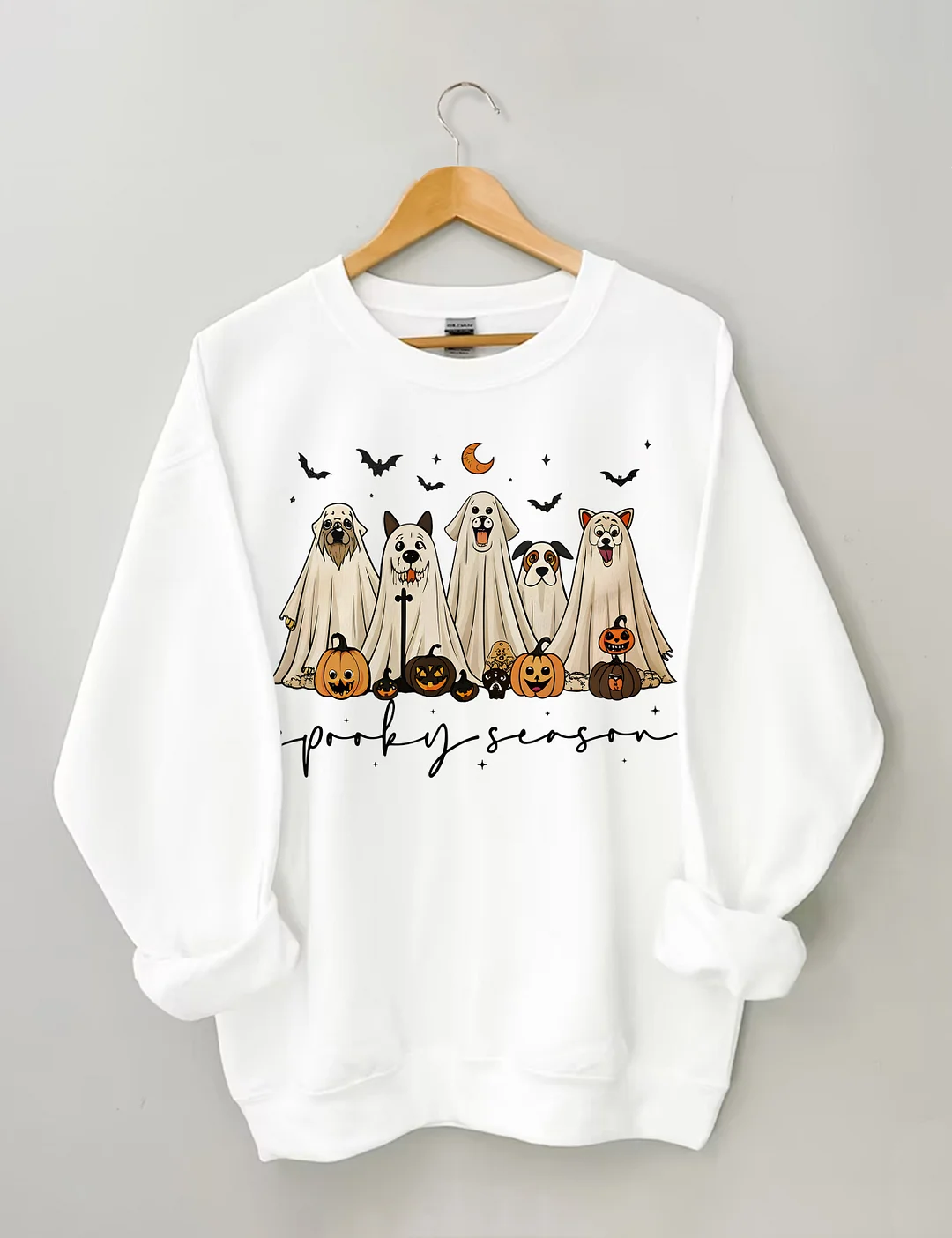 Retro Ghost Dog Sweatshirt
