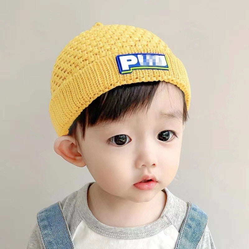 Baby Hat Autumn And Winter Boys And Girls Baby Knitted Wool Hat Cute Super Cute Baby Big Eyes Pullover Cap Trendy