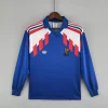 Retro 1988-90 Long Sleeve France Soccer Jersey Home