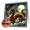 Diamond Painting-DIY Full Round Drill Dragon and Christmas tree(40*40CM)
