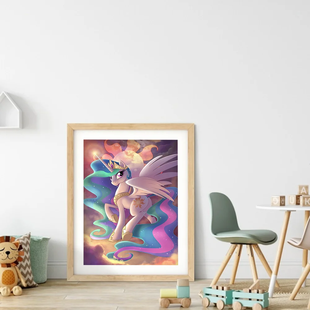 Full Round Diamond Painting 30*40cm - Unicorn