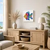 DIY Pre-Framed Fish Button Art Canvas Kit