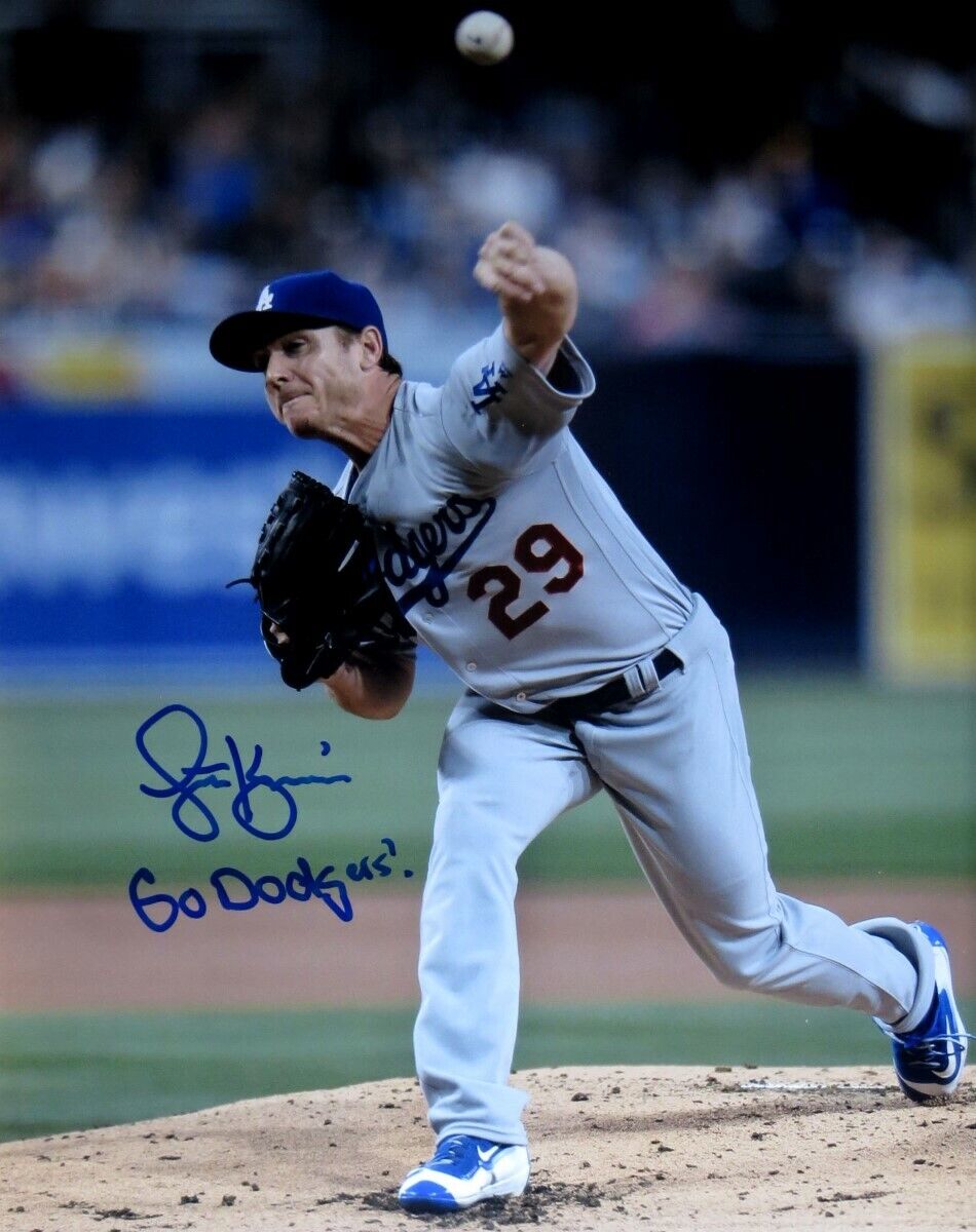 Scott Kazmir Signed Autographed 16X20 Photo Poster painting Dodgers Road Go Dodgers