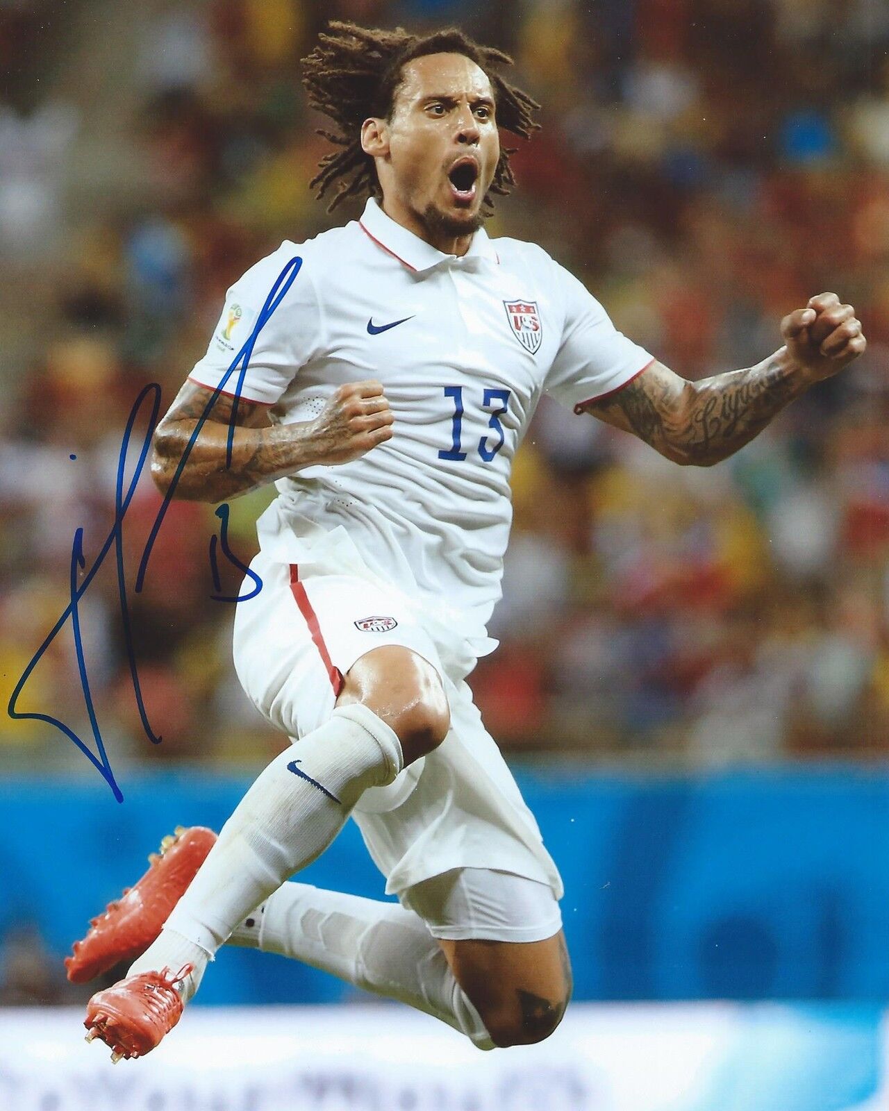 Jermaine Jones Signed 8×10 Photo Poster painting Team USA Soccer Autographed COA