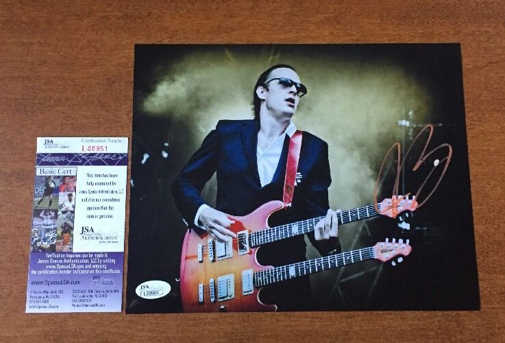 Joe Bonamassa Signed Gold Ink 8x10 Glossy Action Photo Poster painting JSA/COA L08951