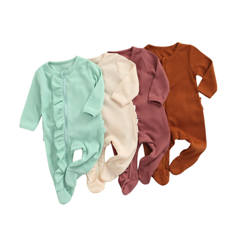 All that Ruffles is Gold Boho Baby Girl Rompers 
