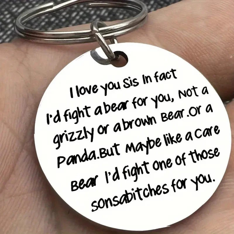 Unique Gift I Love You Sis Keychain