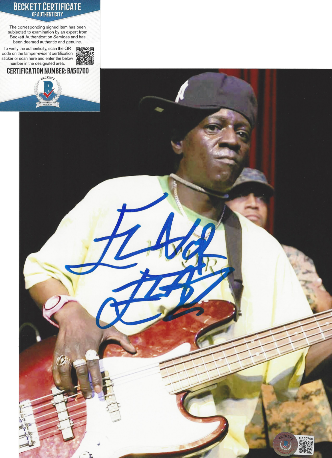 FLAVOR FLAV of PUBLIC ENEMY SIGNED 8x10 Photo Poster painting HIP HOP LEGEND BECKETT COA BAS