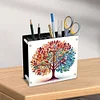 (US Only)DIY Tree Acrylic Diamond Painting Pen Holder Rhinestone Art Desk Organizer