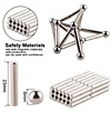 Magnetic Sticks and Balls(63pcs) Magnet Building Blocks Construction Set Educational Construction Stacking Toys for Adults and Kids