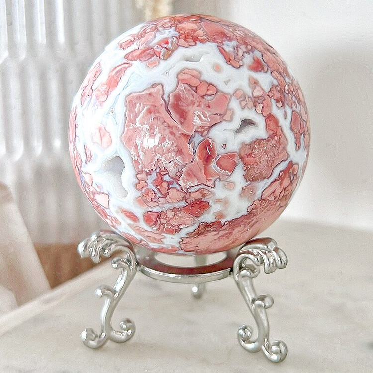 Petal Agate Sphere