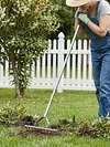 Thatch Rakes for Lawns 15.4 Inch Wide Lawn Rake for Leaves and Grass with Long Handle & 11 Curved Tines for Garden Yard Soil Loosening Grass Cleaning