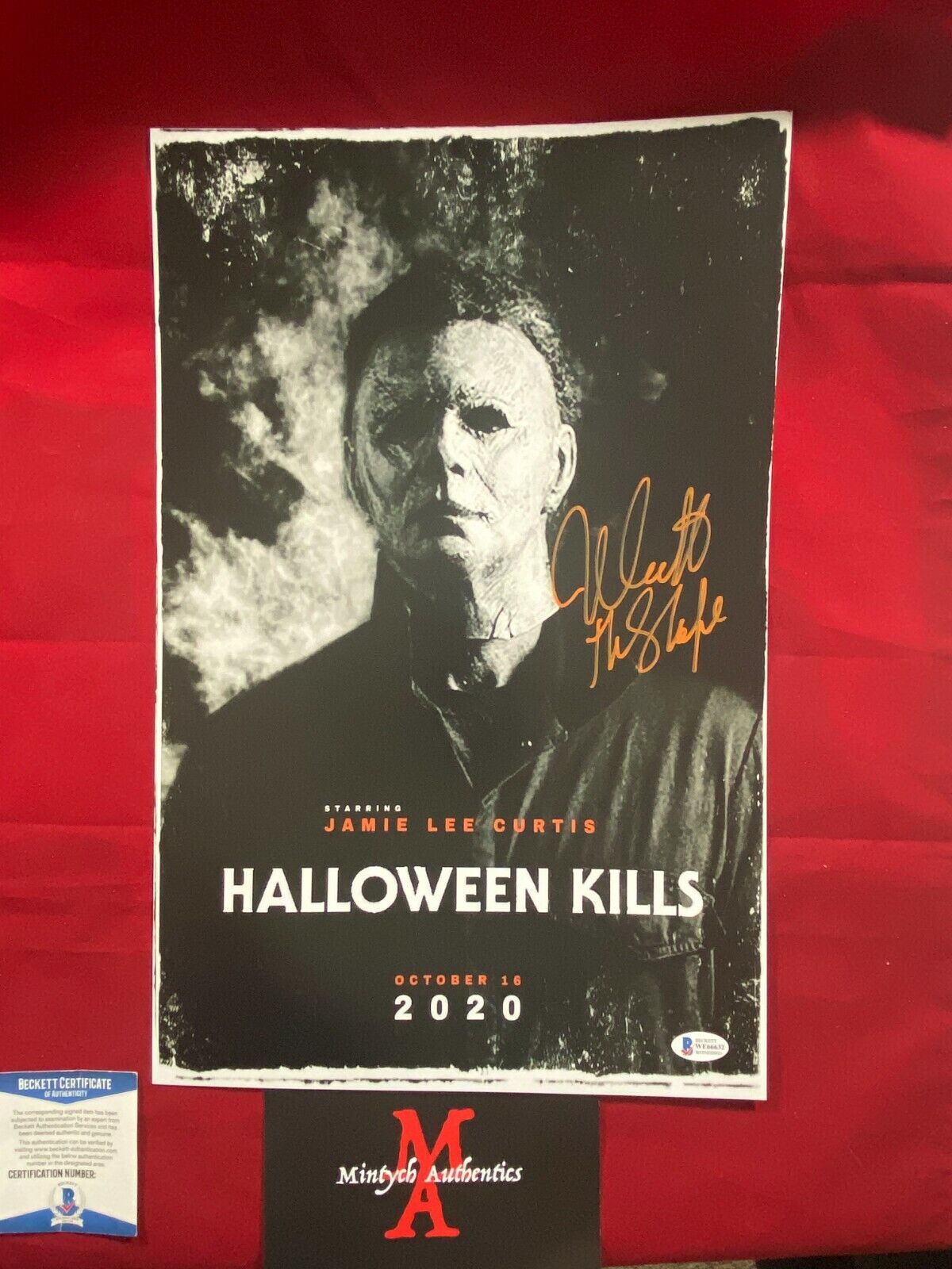 NICK CASTLE SIGNED 11x17 Photo Poster painting! HALLOWEEN KILLS! MICHAEL MYERS! BECKETT COA!