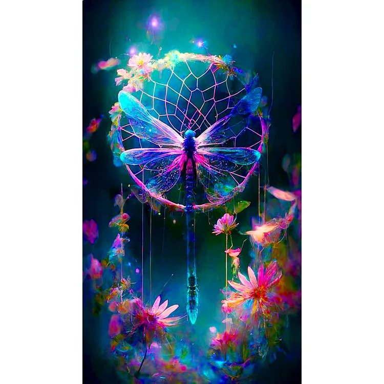 Rain And Dew Dragonfly Landscape Series 40*70CM(Canvas) Full Round Drill Diamond Painting gbfke