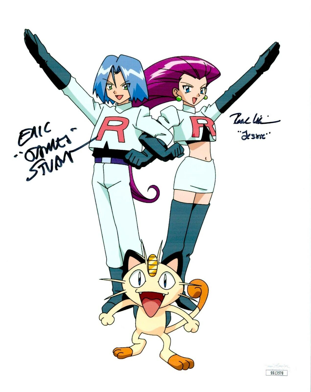 RACHEL LILLIS & ERIC STUART Signed 8x10 POKEMON Authentic Photo Poster painting Auto JSA COA