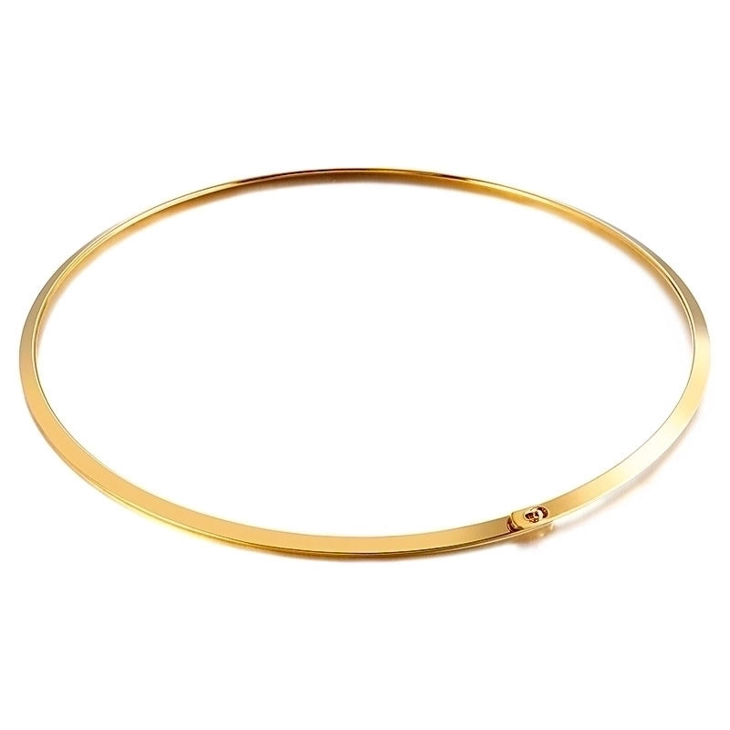 Casual Retro Geometric Stainless Steel 18K Gold Plated Choker