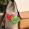 12pcs Love Symbol Double-Sided DIY Diamond Painting Keychain Kit