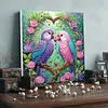 Kit de peinture diamant pour forme sp&eacute;ciale &agrave; forme d&rsquo;oiseau DIY avec cadre 25x25cm points diamant&eacute;s, peintures artistiques pour adultes, d&eacute;coration i