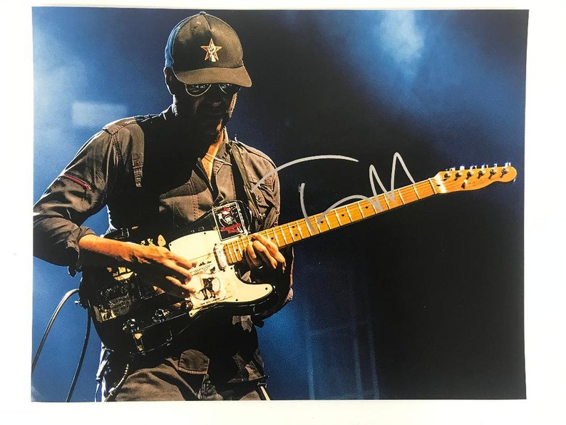 Tom Morello Signed Autographed Glossy 11x14 Photo Poster painting - COA Matching Holograms