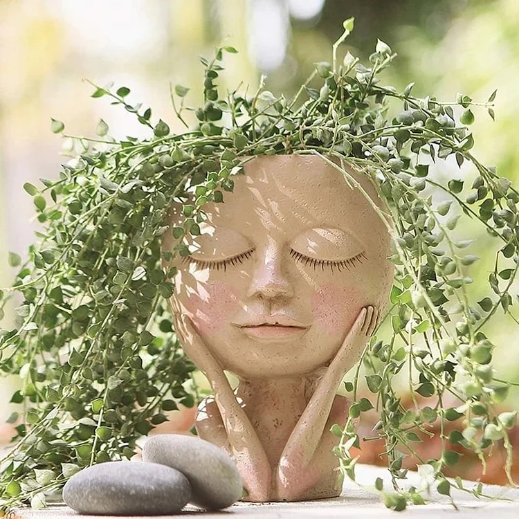 💝2023 HOT SALE 50% OFF-Girl Face Head Planter