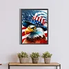 Diamond Painting-DIY Full Round Drill Eagle and Flag