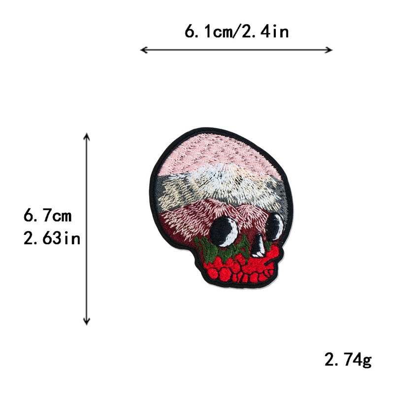 5 Pieces Factory In Stock Halloween Skull Finger Middle Finger Playing Card Clothing Accessories Embroidery Cloth Patch Patch