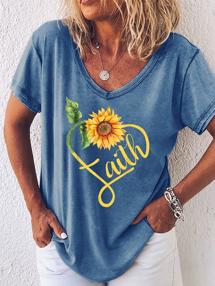 Bestdealfriday Sunflower Faith Women's T-Shirt 11777438