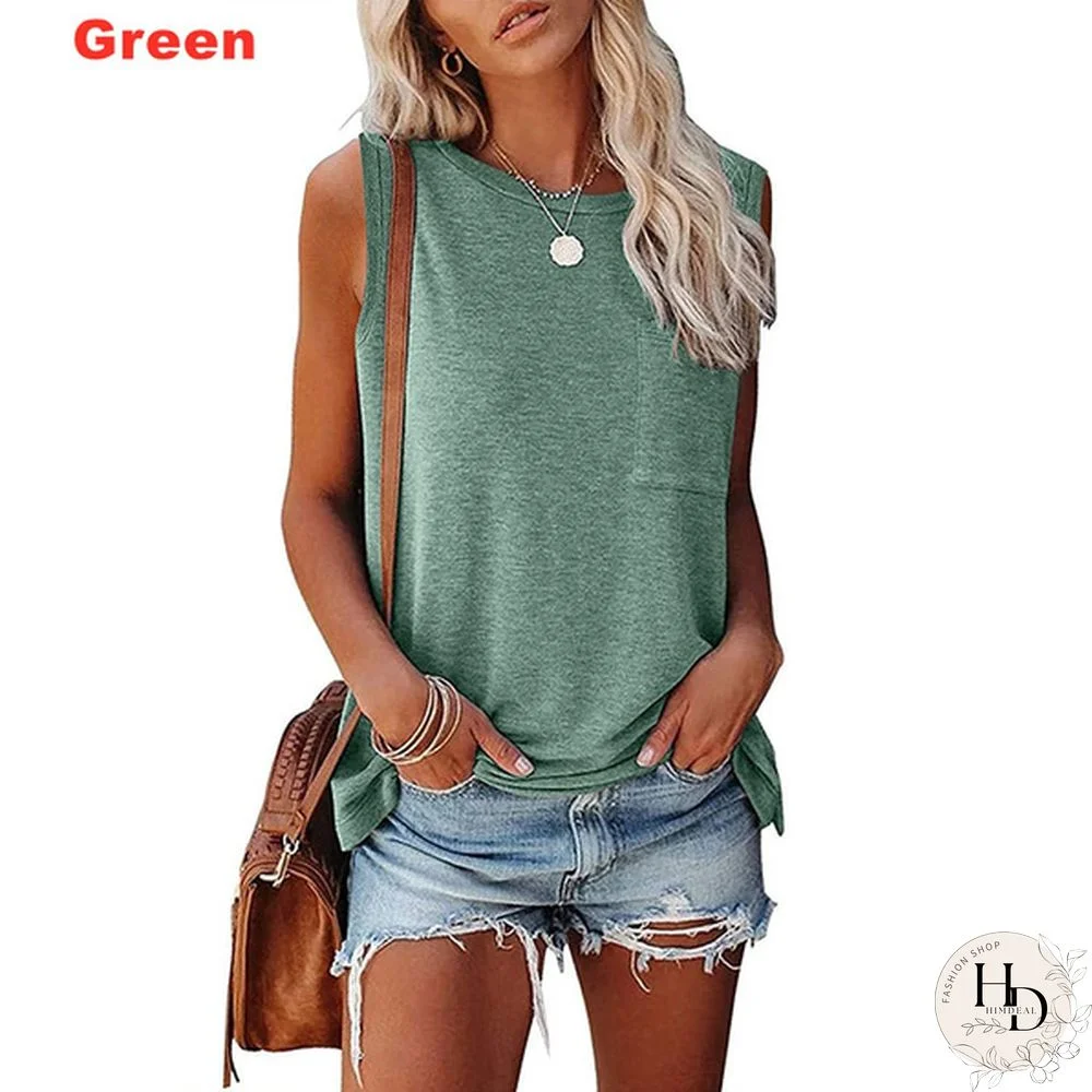 NEW Plus Size Womens Summer Deep V-neck Tops Pure Color T-shirt Ladies Fashion Casual Tank Tops Loose Button-up Blouse Lady Sleeveless Shirts XS-8XL