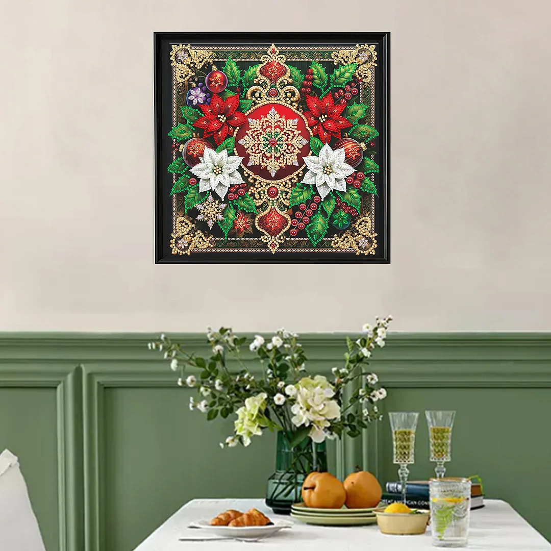 Christmas Special Shaped 5D DIY Partial Drill Diamond Art Kit Home Decor 30x30cm