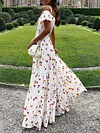 Floral Printed Off-The-Shoulder Maxi Dresses
