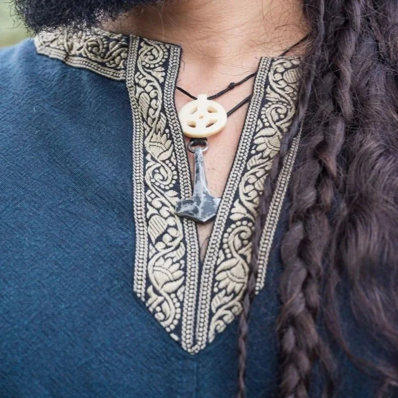 Men's Viking Embroidered Robe Top-inspireuse