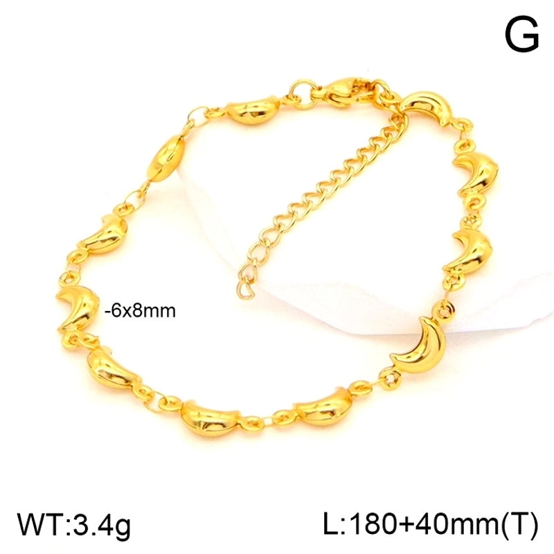 Elegant Minimalist Cross Star Heart Shape 201 Stainless Steel 302 Stainless Steel 304 Stainless Steel Bracelets In Bulk