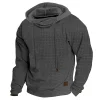 Men's Hoodie Outdoor Sports Solid Color Long Sleeve Daily Tops Apricot by Inlyline