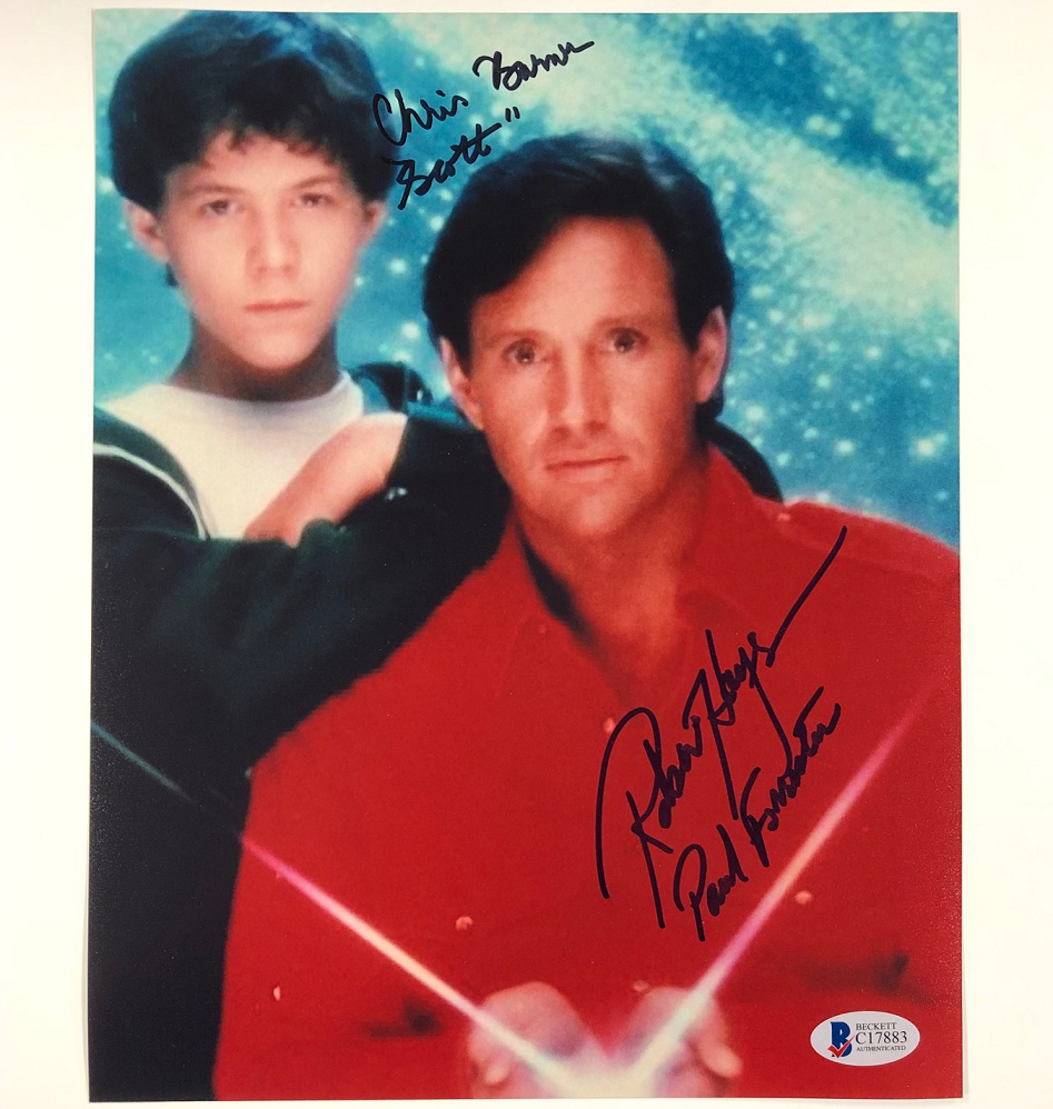 CHRISTOPHER BARNES & ROBERT HAYS signed STARMAN 8x10 Photo Poster painting ~ Beckett BAS COA