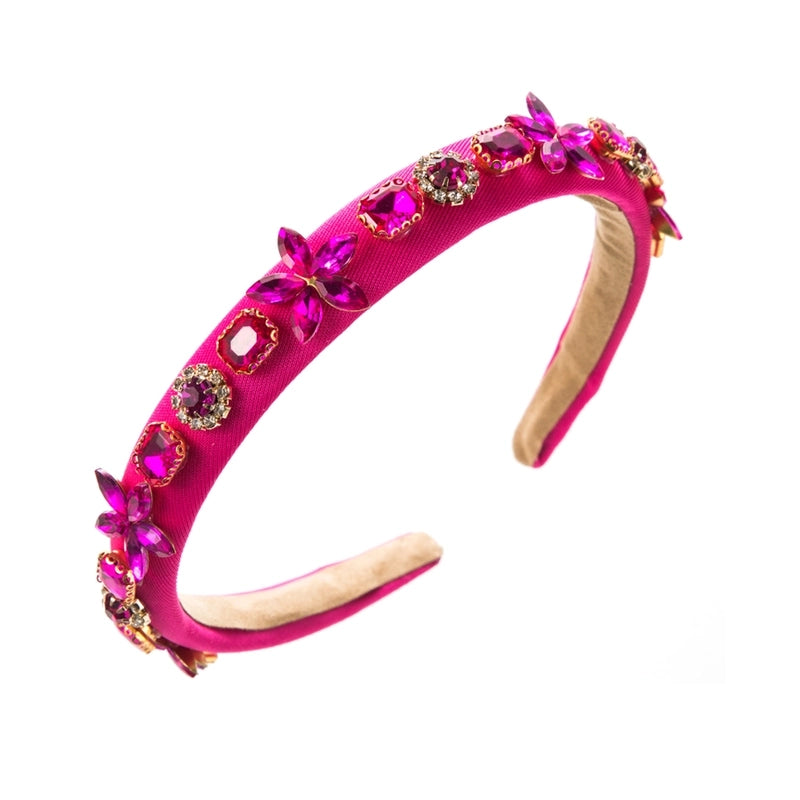 Women’s Casual Vacation Classic Style Color Block Alloy Rhinestone Glass Inlay Rhinestones Hair Band