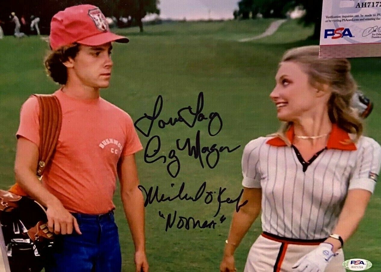 CINDY MORGAN & MICHAEL O'KEEFE SIGNED 11X14 CADDYSHACK PSA DNA COA