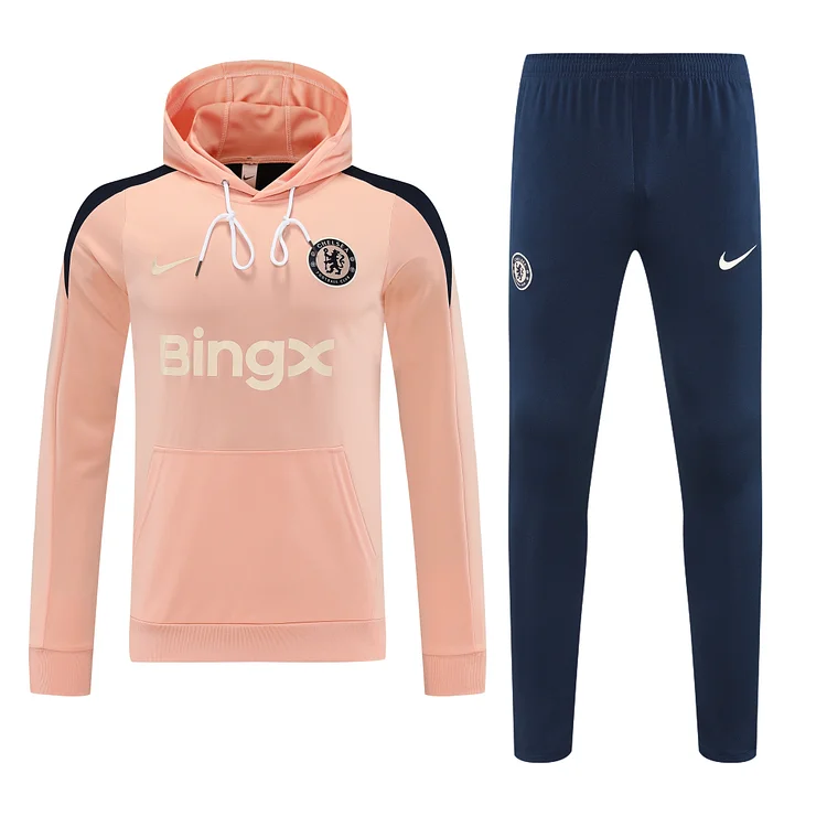 2025-26 Chelsea Hooded Long Sleeve Training Suit - Adult Set
