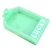 Plateau de peinture en diamant rose avec bordure en cristal, organisateur color&eacute; de plateau en strass imprim&eacute; en 3D pour les outils de pointe-ongles bricol&eacute;s
